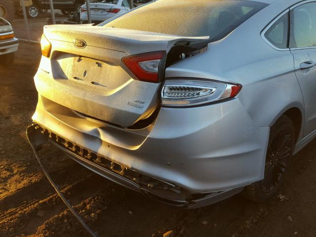 3FA6P0H9XER168928 - 2014 FORD FUSION SE SILVER photo 9