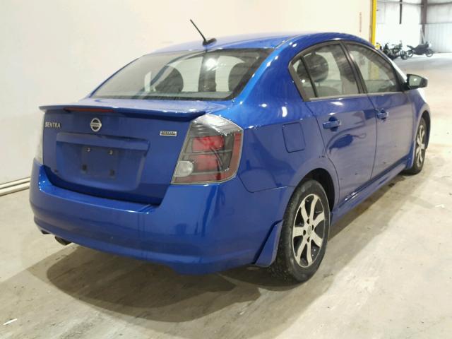 3N1AB6AP9CL672498 - 2012 NISSAN SENTRA 2.0 BLUE photo 4