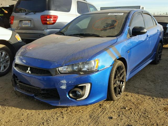 JA32U2FU9HU010984 - 2017 MITSUBISHI LANCER ES BLUE photo 2