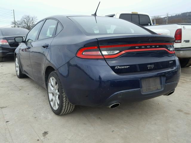 1C3CDFBA0DD342870 - 2013 DODGE DART SXT BLUE photo 3