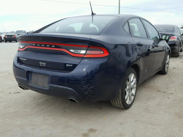 1C3CDFBA0DD342870 - 2013 DODGE DART SXT BLUE photo 4