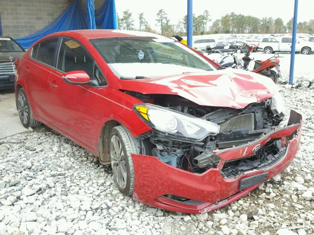 KNAFX4A81E5173695 - 2014 KIA FORTE EX RED photo 1