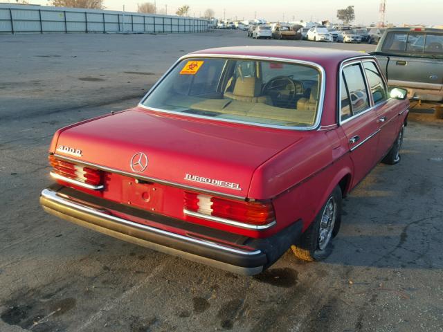 WDBAB33C5FA198419 - 1985 MERCEDES-BENZ 300 DT RED photo 4