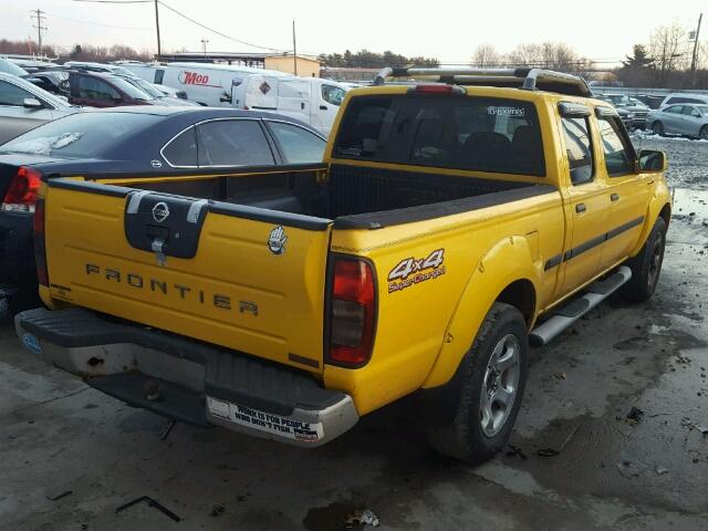 1N6MD29Y02C320413 - 2002 NISSAN FRONTIER C YELLOW photo 4