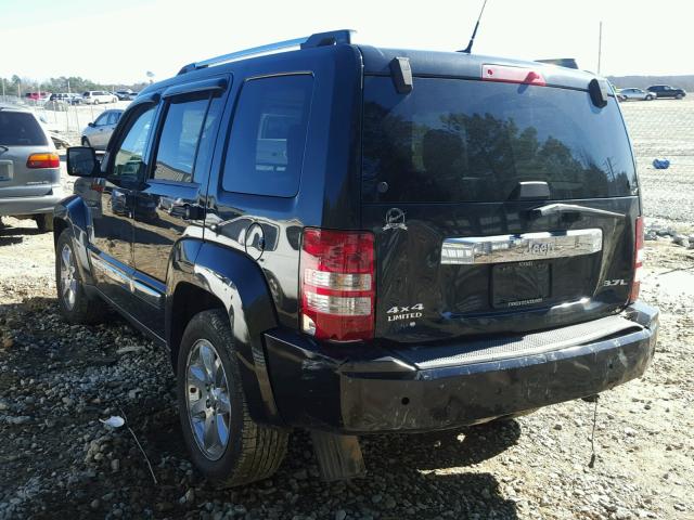 1J8GN58K08W173456 - 2008 JEEP LIBERTY LI BLACK photo 3