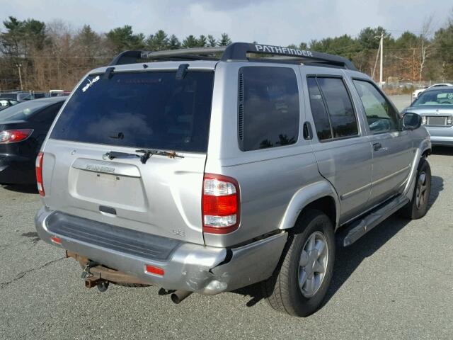 JN8DR09Y72W715863 - 2002 NISSAN PATHFINDER SILVER photo 4