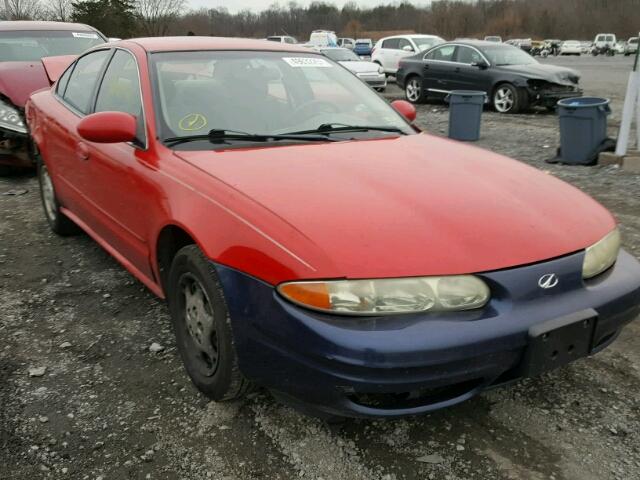 1G3NL52T8YC383634 - 2000 OLDSMOBILE ALERO GL RED photo 1