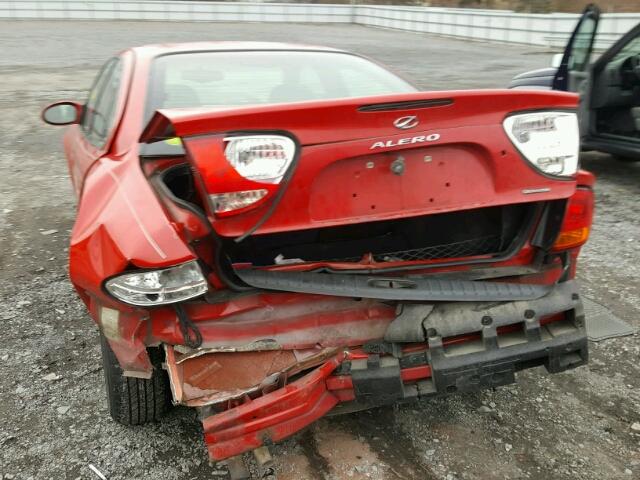 1G3NL52T8YC383634 - 2000 OLDSMOBILE ALERO GL RED photo 9