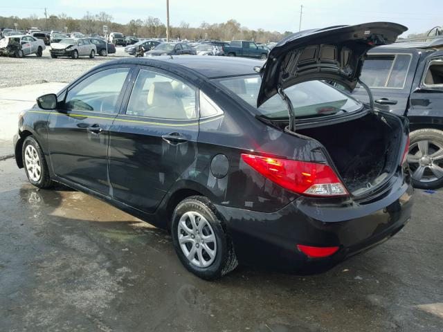 KMHCT4AE7EU768544 - 2014 HYUNDAI ACCENT GLS BLACK photo 3