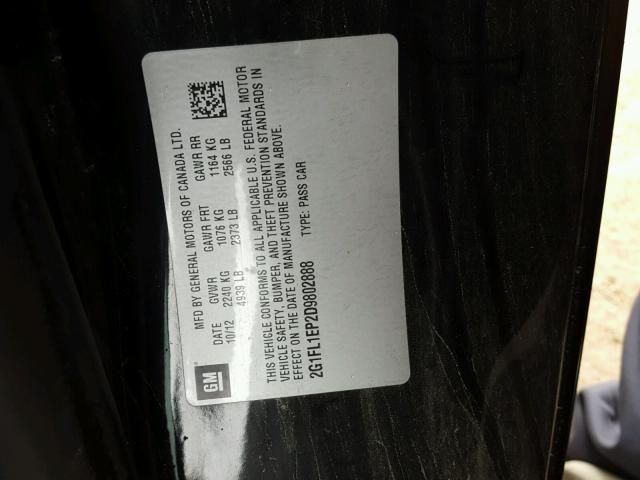 2G1FL1EP2D9802888 - 2013 CHEVROLET CAMARO ZL1 黑色 照片 10