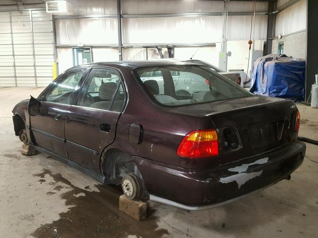 1HGEJ6678YL035732 - 2000 HONDA CIVIC LX PURPLE photo 3