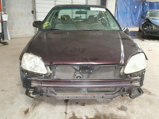 1HGEJ6678YL035732 - 2000 HONDA CIVIC LX PURPLE photo 9