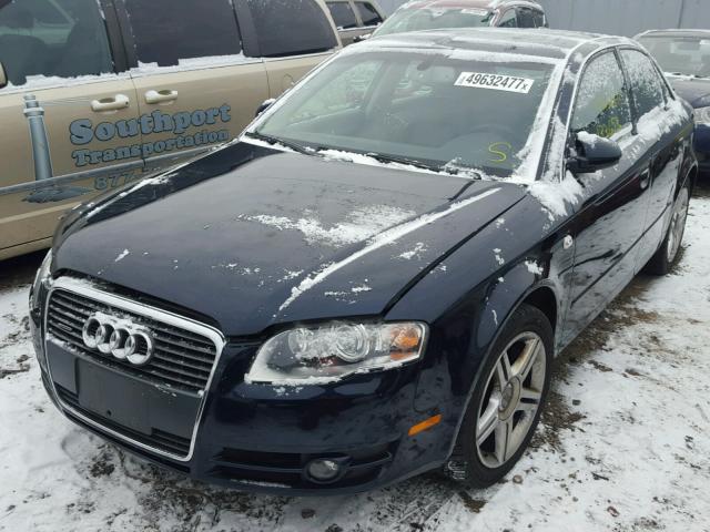 WAUDF78E17A098305 - 2007 AUDI A4 2.0T QU BLUE photo 2