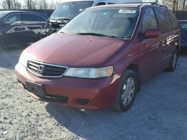 5FNRL18643B150910 - 2003 HONDA ODYSSEY EX RED photo 2