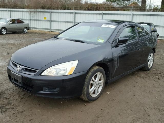 1HGCM72757A001333 - 2007 HONDA ACCORD EX BLACK photo 2