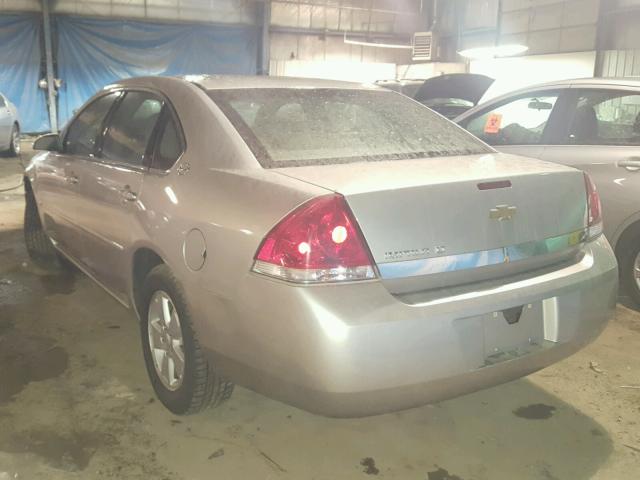 2G1WT55N689136789 - 2008 CHEVROLET IMPALA LT SILVER photo 3