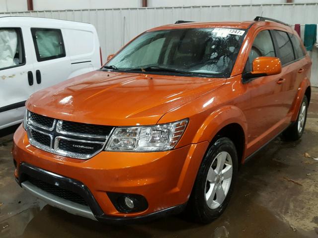 3D4PG1FG2BT528166 - 2011 DODGE JOURNEY MA ORANGE photo 2