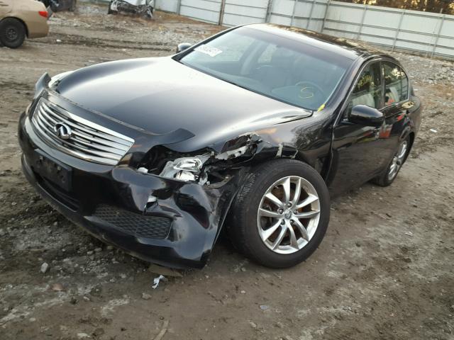 JNKBV61F88M276414 - 2008 INFINITI G35 BLACK photo 2