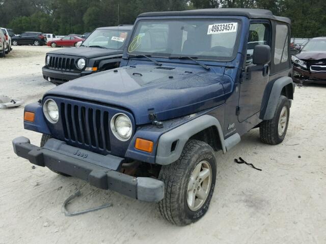 1J4FA29174P777152 - 2004 JEEP WRANGLER / BLACK photo 2