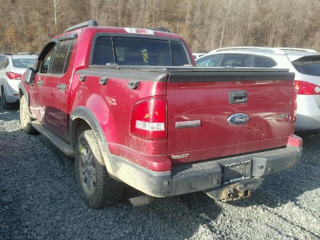 1FMEU51K47UB01774 - 2007 FORD EXPLORER S Կարմիր լուսանկար 3