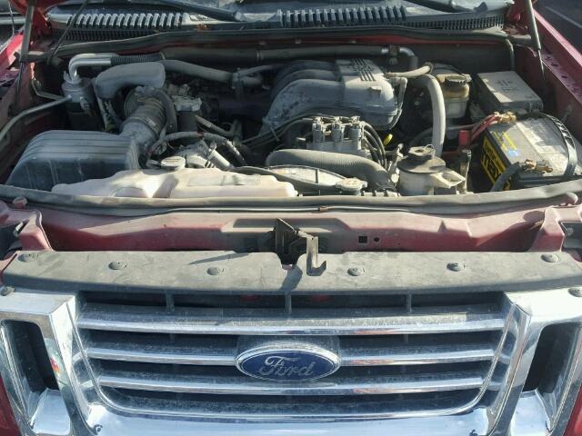 1FMEU51K47UB01774 - 2007 FORD EXPLORER S RED photo 7