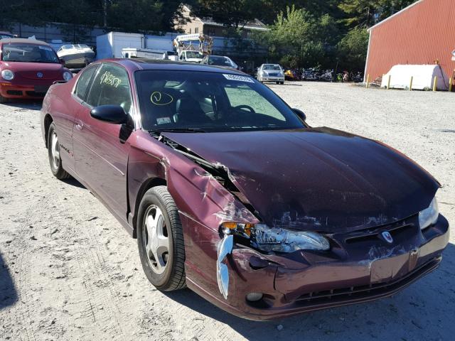 2G1WX12K039343016 - 2003 CHEVROLET MONTE CARL მუქწითელი ფოტო 1