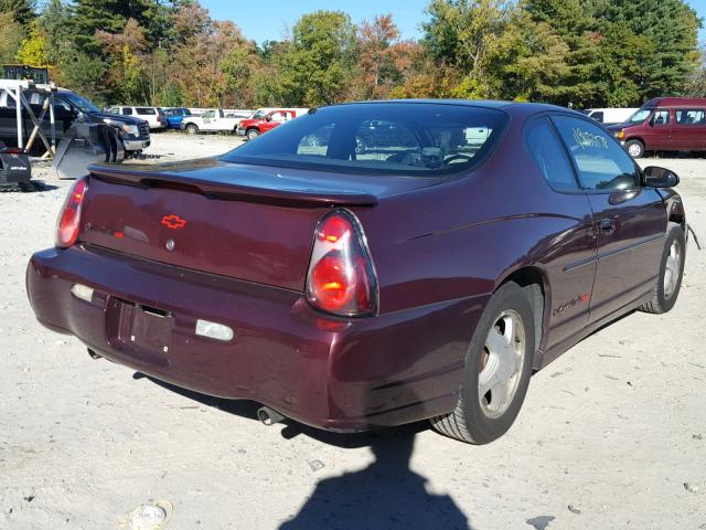 2G1WX12K039343016 - 2003 CHEVROLET MONTE CARL მუქწითელი ფოტო 4