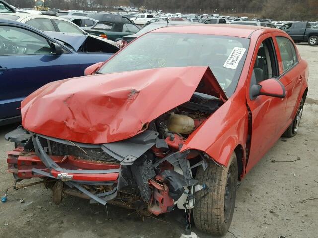 1G1AL58F787100089 - 2008 CHEVROLET COBALT LT RED photo 2