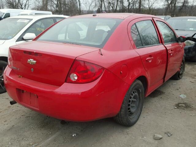 1G1AL58F787100089 - 2008 CHEVROLET COBALT LT RED photo 4