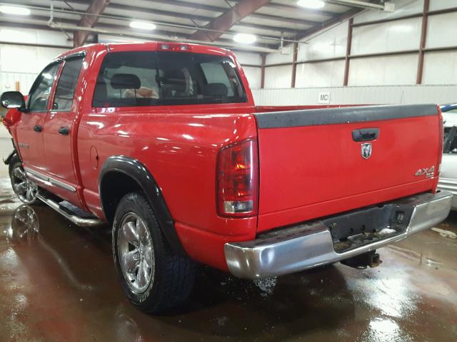 1D7HU18N15S303867 - 2005 DODGE RAM 1500 S RED photo 3