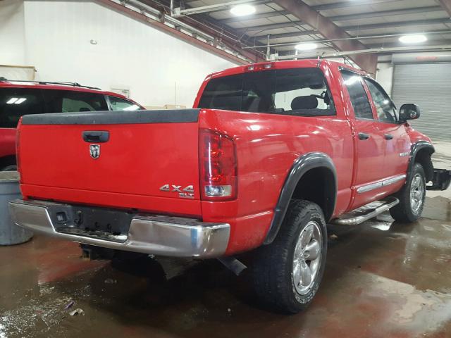 1D7HU18N15S303867 - 2005 DODGE RAM 1500 S RED photo 4