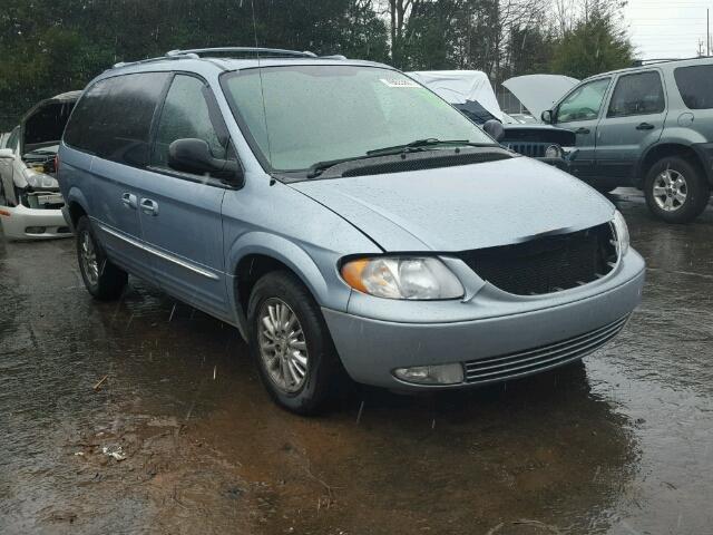 2C8GP64L43R274697 - 2003 CHRYSLER TOWN & COU BLUE photo 1