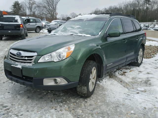 4S4BRBCC9B3427125 - 2011 SUBARU OUTBACK 2. GREEN photo 2