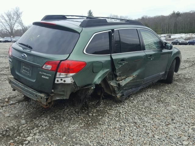 4S4BRBCC9B3427125 - 2011 SUBARU OUTBACK 2. GREEN photo 4