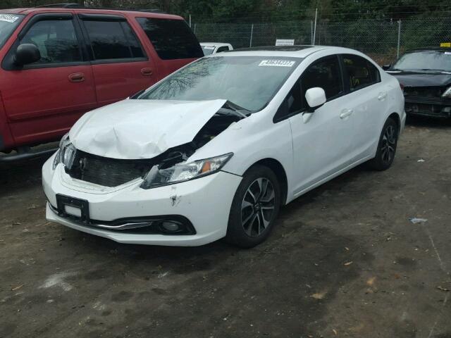 19XFB2F97DE203583 - 2013 HONDA CIVIC EXL WHITE photo 2