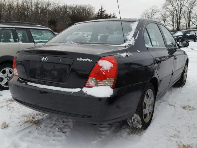 KMHDN46D96U206290 - 2006 HYUNDAI ELANTRA GL BLACK photo 4