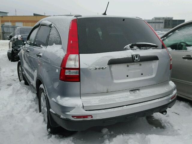 5J6RE3H37BL800847 - 2011 HONDA CR-V LX SILVER photo 3