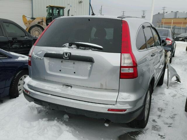 5J6RE3H37BL800847 - 2011 HONDA CR-V LX SILVER photo 4