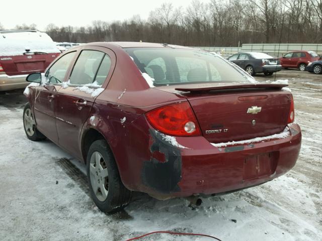 1G1AL55F677416814 - 2007 CHEVROLET COBALT LT MAROON photo 3