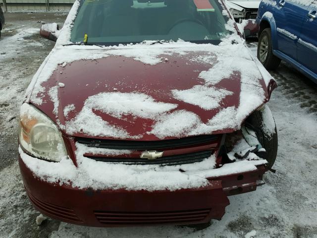 1G1AL55F677416814 - 2007 CHEVROLET COBALT LT MAROON photo 7