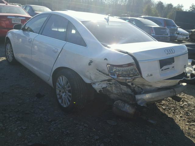 WAUDH74F57N016352 - 2007 AUDI A6 3.2 QUA WHITE photo 3