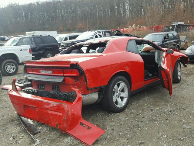 2C3CDYAG7EH196960 - 2014 DODGE CHALLENGER RED photo 4