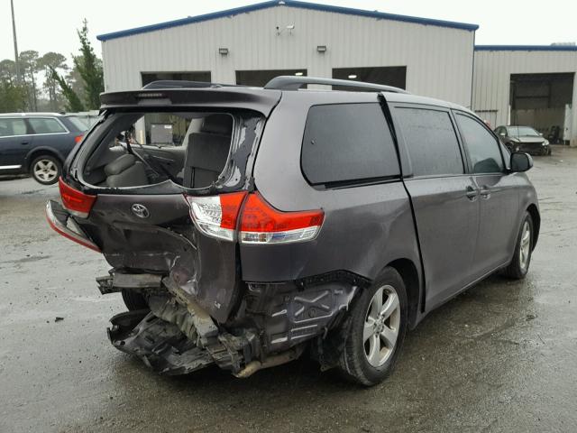 5TDKK3DC8BS049133 - 2011 TOYOTA SIENNA LE GRAY photo 4