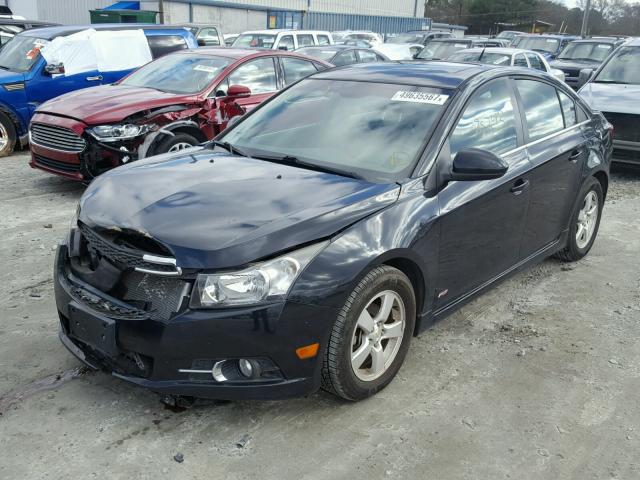 1G1PG5S94B7300498 - 2011 CHEVROLET CRUZE LT BLACK photo 2