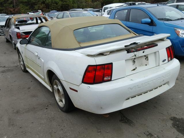 1FAFP44453F411329 - 2003 FORD MUSTANG WHITE photo 3