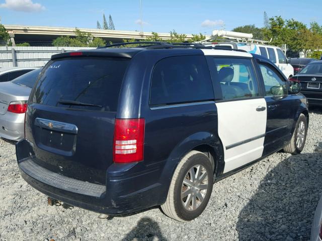 2A8HR54P98R672050 - 2008 CHRYSLER TOWN & COU BLUE photo 4