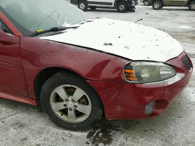 2G2WP552381160200 - 2008 PONTIAC GRAND PRIX Темно-червоний фото 9