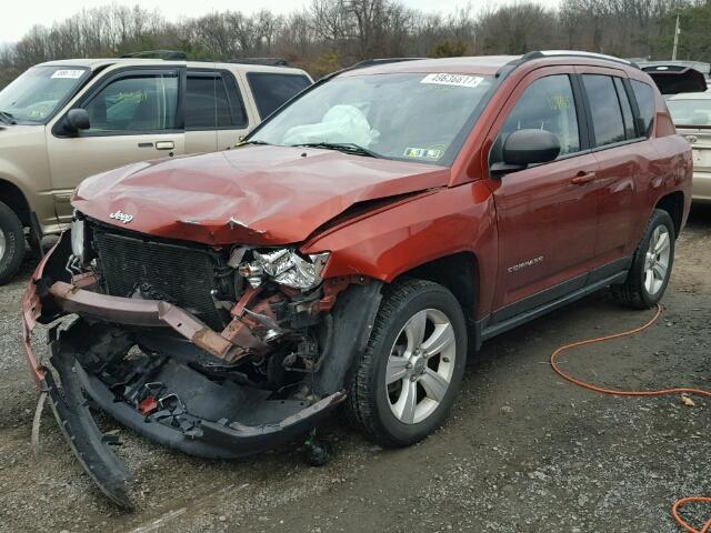 1C4NJDBB6CD599556 - 2012 JEEP COMPASS SP ORANGE photo 2