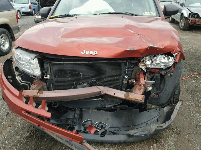 1C4NJDBB6CD599556 - 2012 JEEP COMPASS SP ნარინჯისფერი ფოტო 9