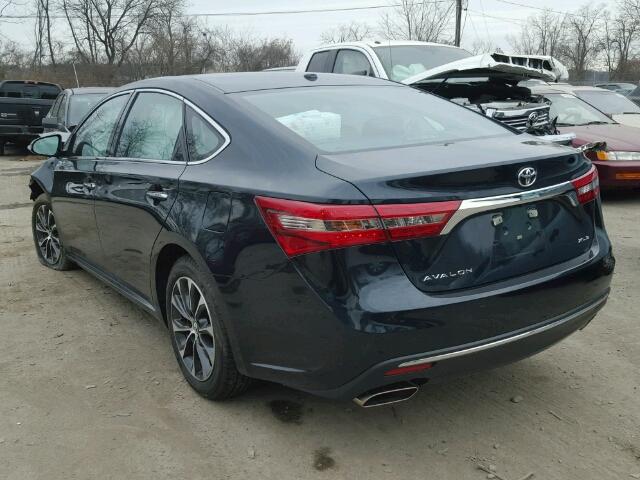4T1BK1EB3HU255339 - 2017 TOYOTA AVALON XLE BLACK photo 3